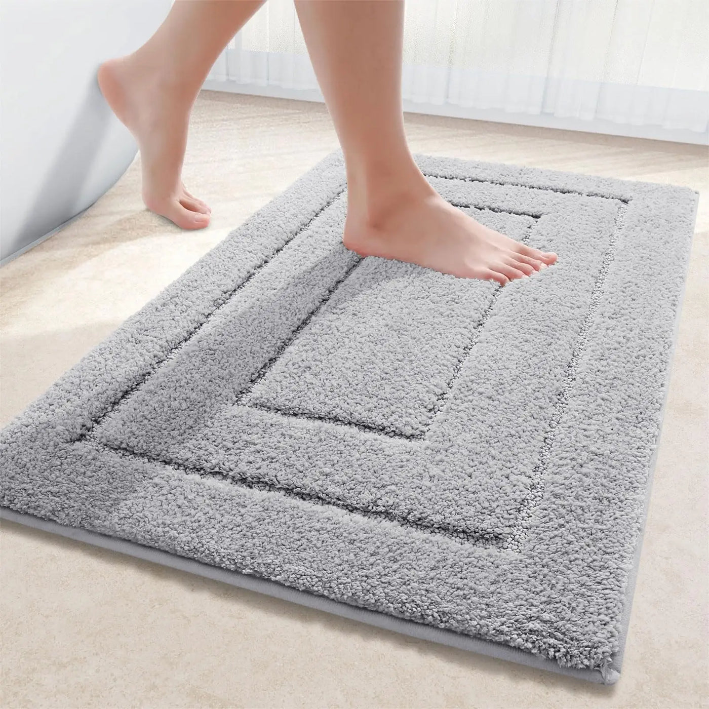 Tapis de bain gris