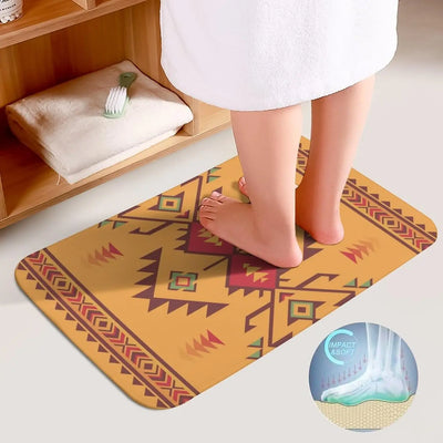 Tapis de Bain Orange 3 Pièces