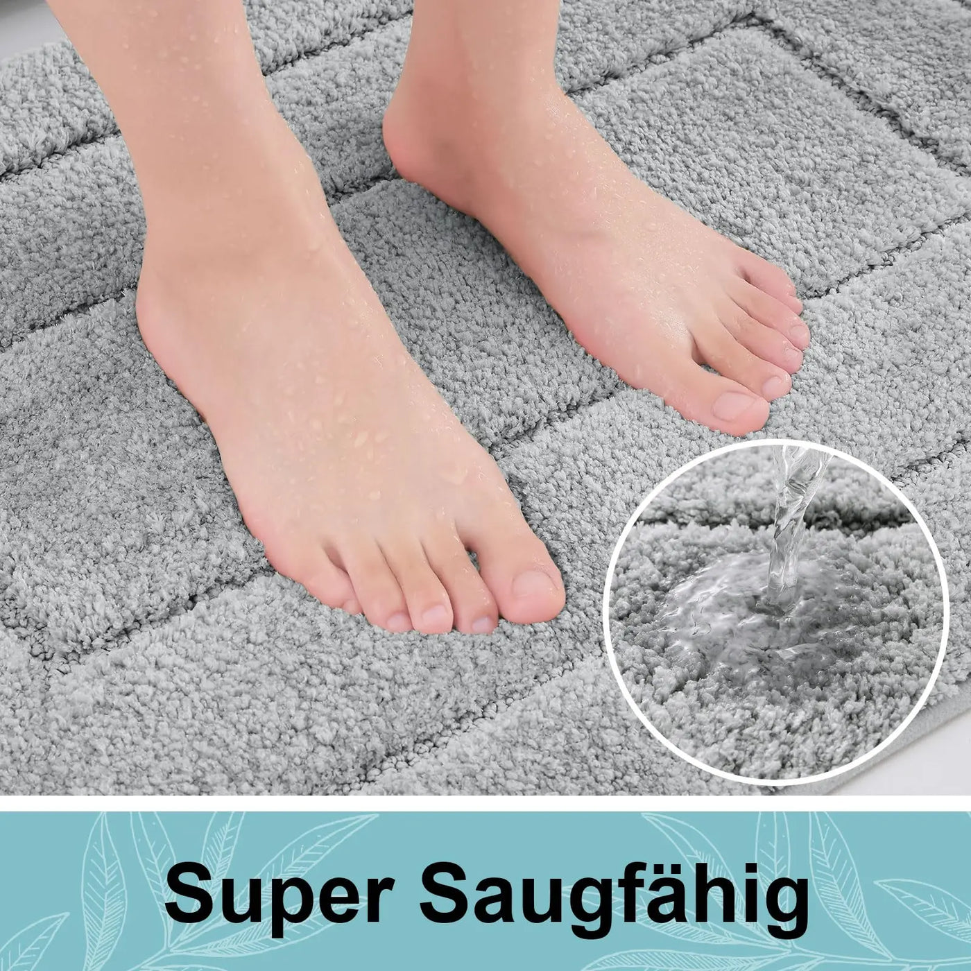 Tapis de bain gris